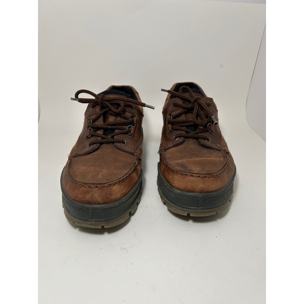 Ecco Track Gore-Tex Brown Leather Shoes Mens 44 Low Top Waterproof Oxfords
